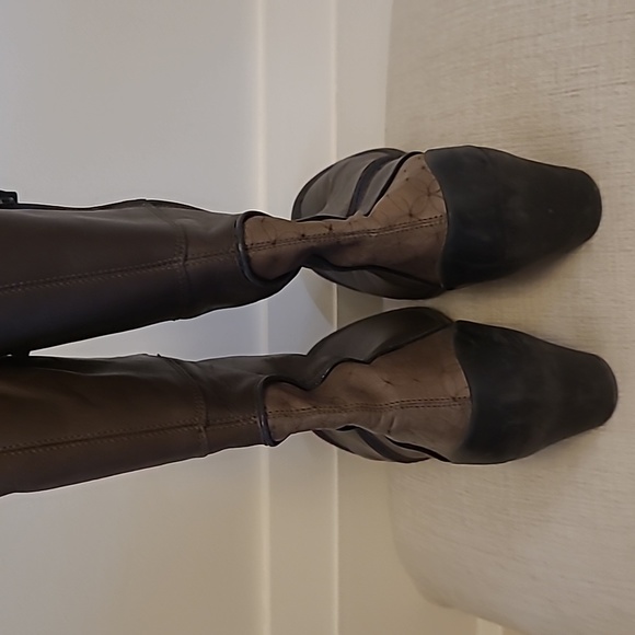 Vintage camper leather  boots with lace size 8 - Picture 3 of 3